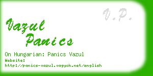 vazul panics business card